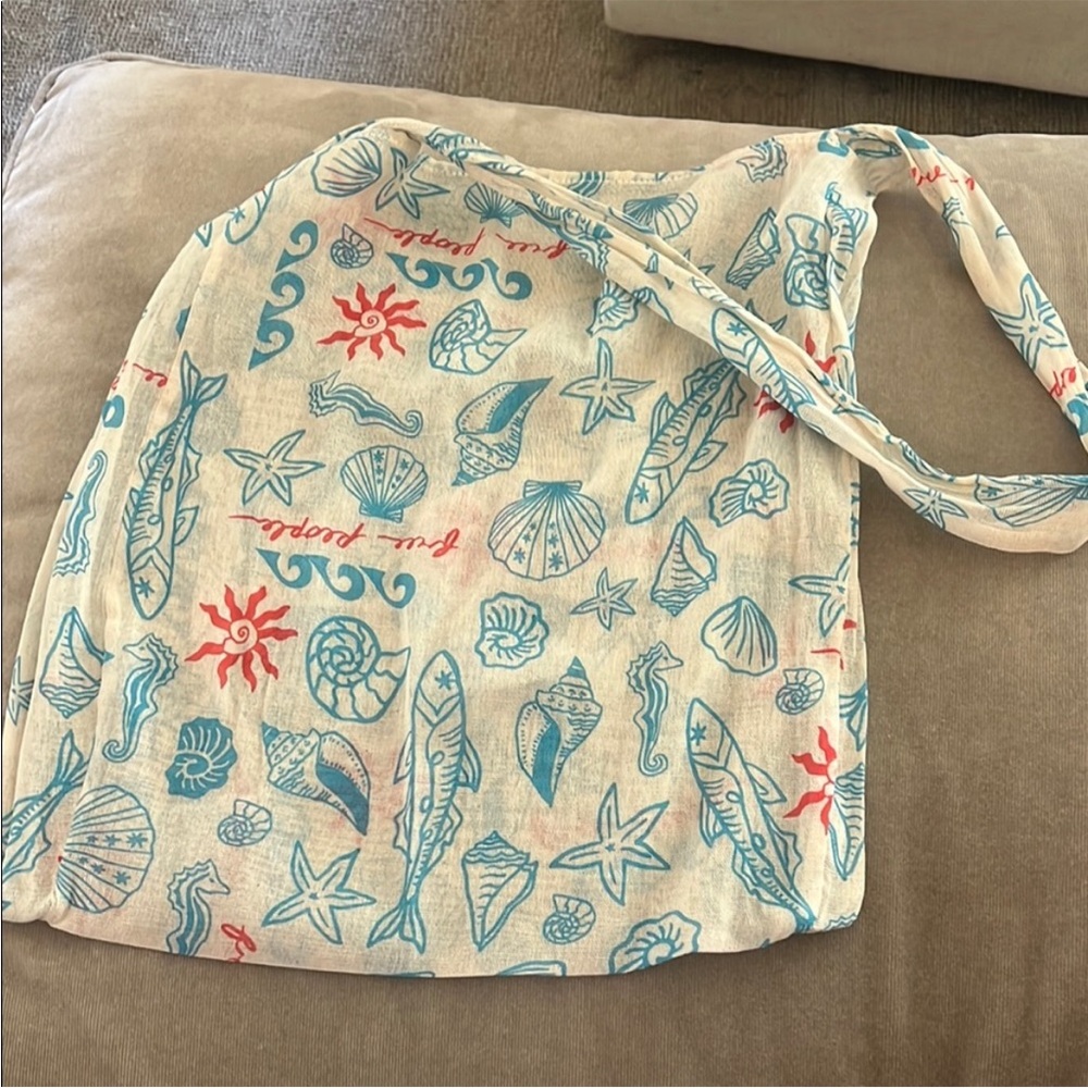 Free people limited edition beach print  tote